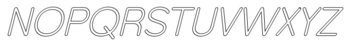 Foermality Italic Rounded Outline Font UPPERCASE