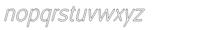 Foermality Italic Rounded Outline Font LOWERCASE