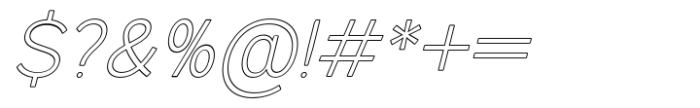Foermality Italic Sans Serif Outline Font OTHER CHARS