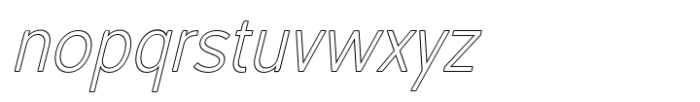 Foermality Italic Sans Serif Outline Font LOWERCASE