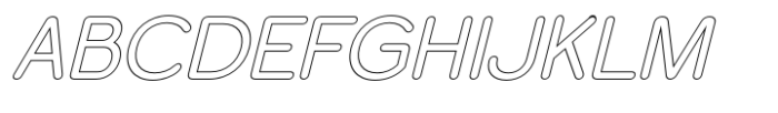 Foermality Medium Italic Rounded Outline Font UPPERCASE