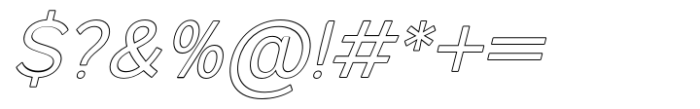 Foermality Medium Italic Sans Serif Outline Font OTHER CHARS