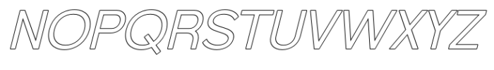 Foermality Medium Italic Sans Serif Outline Font UPPERCASE