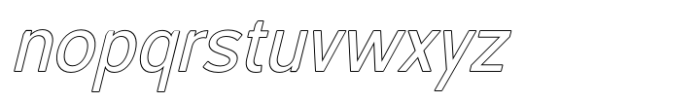 Foermality Medium Italic Sans Serif Outline Font LOWERCASE