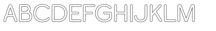 Foermality Medium Rounded Outline Font UPPERCASE