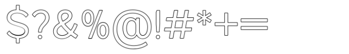 Foermality Medium Sans Serif Outline Font OTHER CHARS