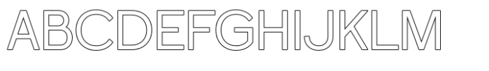 Foermality Medium Sans Serif Outline Font UPPERCASE