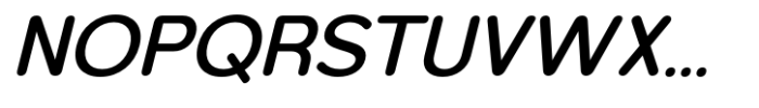 Foermality Rounded Semi Bold Italic Font UPPERCASE