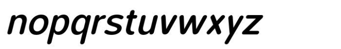 Foermality Rounded Semi Bold Italic Font LOWERCASE