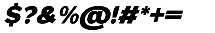 Foermality Sans Serif Black Italic Font OTHER CHARS