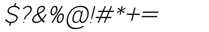 Foermality Sans Serif Italic Font OTHER CHARS