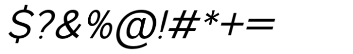 Foermality Sans Serif Medium Italic Font OTHER CHARS