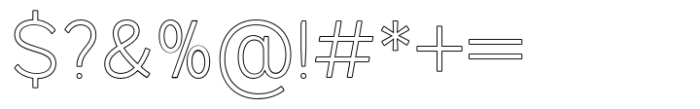 Foermality Sans Serif Outline Font OTHER CHARS