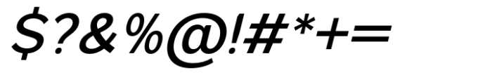 Foermality Sans Serif Semi Bold Italic Font OTHER CHARS