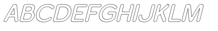 Foermality Semi Bold Italic Rounded Outline Font UPPERCASE