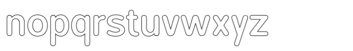 Foermality Semi Bold Rounded Outline Font LOWERCASE