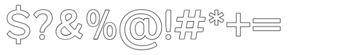 Foermality Semi Bold Sans Serif Outline Font OTHER CHARS