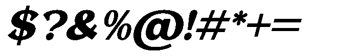 Foermality Serif Bold Italic Font OTHER CHARS