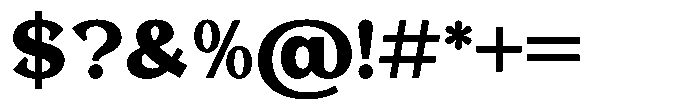 Foermality Serif Bold Font OTHER CHARS