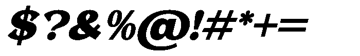 Foermality Serif Extra Bold Italic Font OTHER CHARS