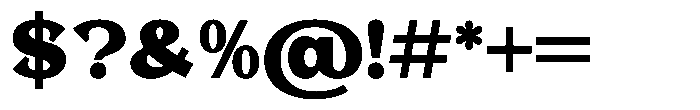 Foermality Serif Extra Bold Font OTHER CHARS