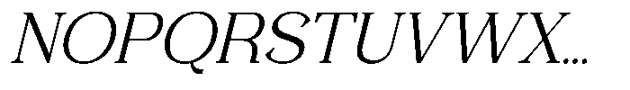 Foermality Serif Extra Light Italic Font UPPERCASE