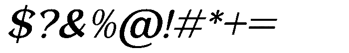Foermality Serif Italic Font OTHER CHARS