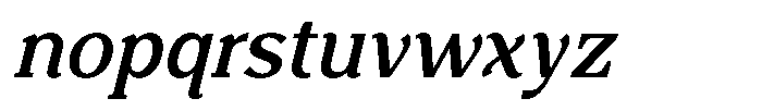 Foermality Serif Italic Font LOWERCASE