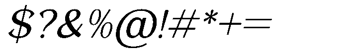 Foermality Serif Light Italic Font OTHER CHARS