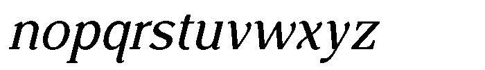 Foermality Serif Light Italic Font LOWERCASE