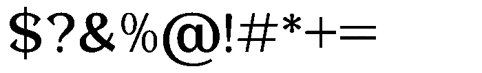 Foermality Serif Regular Font OTHER CHARS