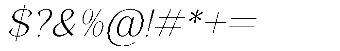 Foermality Serif Thin Italic Font OTHER CHARS
