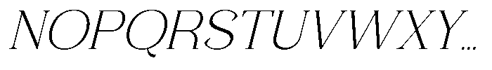 Foermality Serif Thin Italic Font UPPERCASE