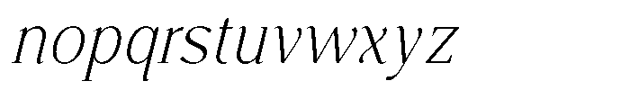 Foermality Serif Thin Italic Font LOWERCASE