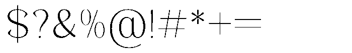 Foermality Serif Thin Font OTHER CHARS