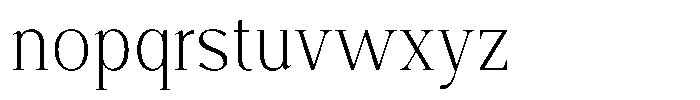 Foermality Serif Thin Font LOWERCASE