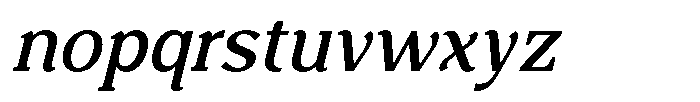 Foermality Serif Variable Foermality Serif Thin Italic Font LOWERCASE