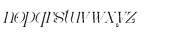 Foilathe Italic Font LOWERCASE