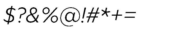 Foliant Sans Modern Book Italic Font OTHER CHARS