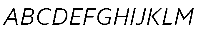 Foliant Sans Modern Book Italic Font UPPERCASE