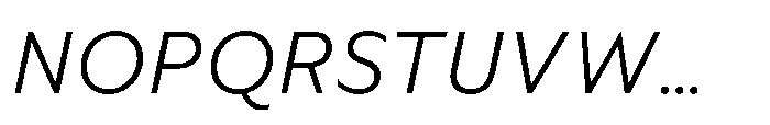 Foliant Sans Modern Book Italic Font UPPERCASE