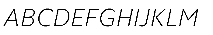 Foliant Sans Modern Light Italic Font UPPERCASE