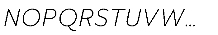 Foliant Sans Modern Light Italic Font UPPERCASE