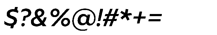 Foliant Sans Modern Medium Italic Font OTHER CHARS