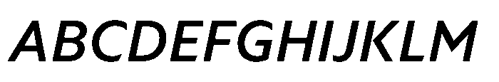 Foliant Sans Modern Medium Italic Font UPPERCASE