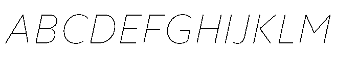 Foliant Sans Modern Thin Italic Font UPPERCASE