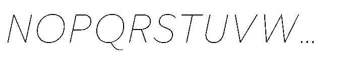 Foliant Sans Modern Thin Italic Font UPPERCASE