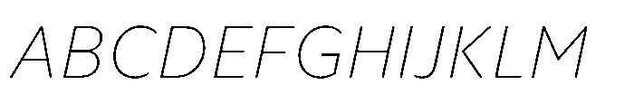 Foliant Sans Modern XLight Italic Font UPPERCASE
