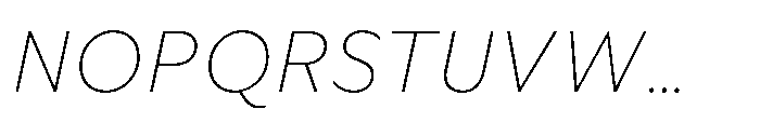 Foliant Sans Modern XLight Italic Font UPPERCASE