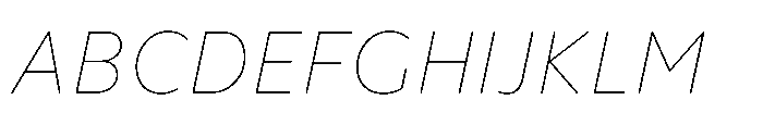 Foliant Sans Thin Italic Font UPPERCASE